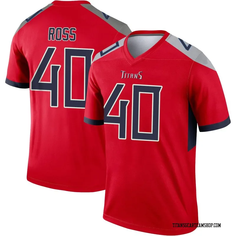 Men's Davion Ross Tennessee Titans Nike Legend Inverted Jersey - Red