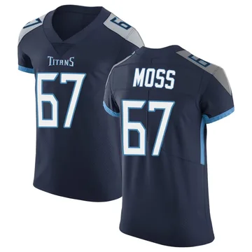 Men's Drew Moss Tennessee Titans Nike Elite Vapor Untouchable Jersey - Navy