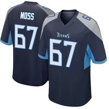 Men's Drew Moss Tennessee Titans Nike Game Jersey - Navy