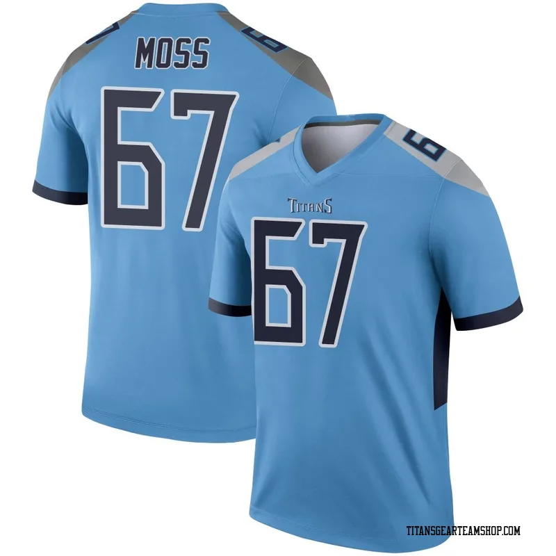 Men's Drew Moss Tennessee Titans Nike Legend Jersey - Light Blue