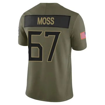 Men's Drew Moss Tennessee Titans Nike Limited 2025 Salute to Service Jersey - Olive