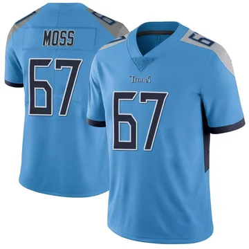 Men's Drew Moss Tennessee Titans Nike Limited Vapor Untouchable Jersey - Light Blue