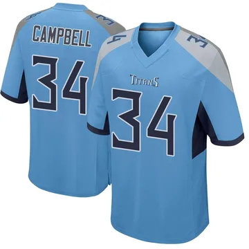 Men's Earl Campbell Tennessee Titans Nike Game Jersey - Light Blue