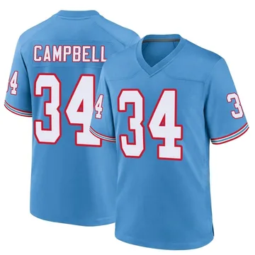 Men's Earl Campbell Tennessee Titans Nike Game Oilers Throwback Alternate Jersey - Light Blue