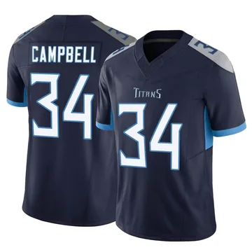 Men's Earl Campbell Tennessee Titans Nike Limited Vapor F.U.S.E. Jersey - Navy
