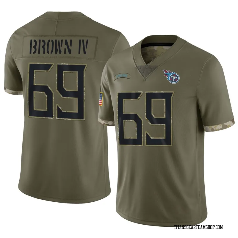 Men's Earnest Brown IV Tennessee Titans Nike Limited 2022 Salute To Service Jersey - Olive