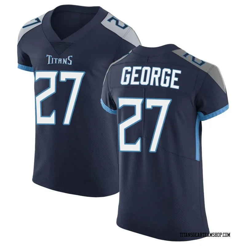 Men's Eddie George Tennessee Titans Nike Elite Vapor Untouchable Jersey - Navy