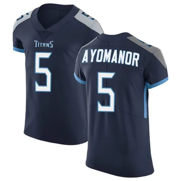 Men's Elic Ayomanor Tennessee Titans Nike Elite Vapor Untouchable Jersey - Navy