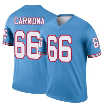 Men's Fernando Carmona Tennessee Titans Nike Legend Oilers Throwback Jersey - Light Blue
