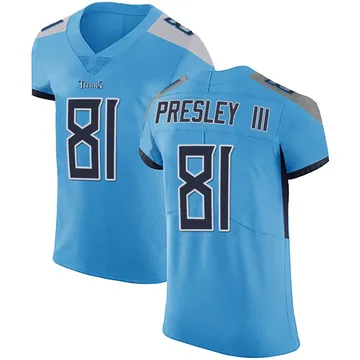 Men's Hal Presley III Tennessee Titans Nike Elite Team Color Vapor Untouchable Jersey - Light Blue