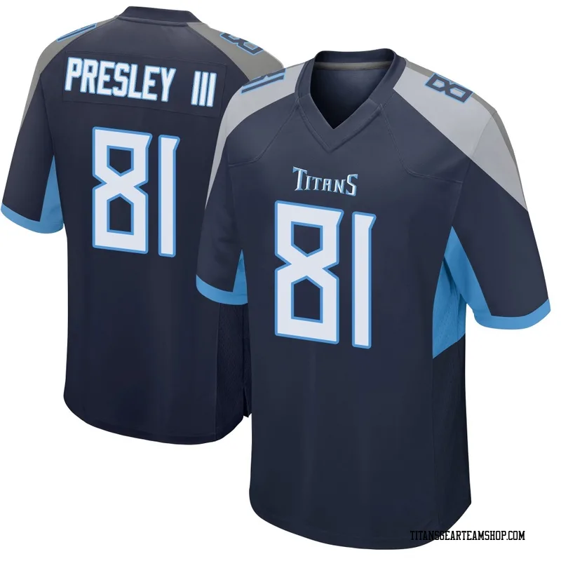 Men's Hal Presley III Tennessee Titans Nike Game Jersey - Navy
