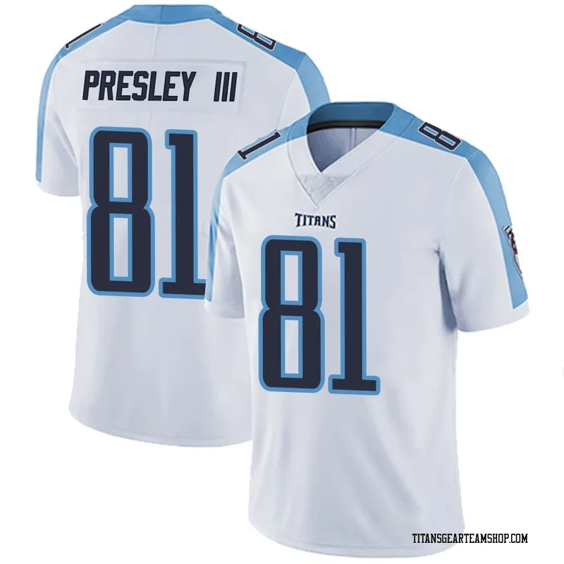 Men's Hal Presley III Tennessee Titans Nike Limited Vapor Untouchable Jersey - White