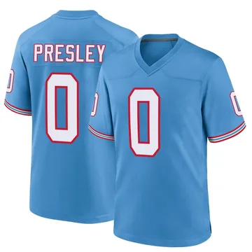Men's Hal Presley Tennessee Titans Nike Game Oilers Throwback Alternate Jersey - Light Blue