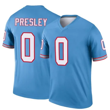 Men's Hal Presley Tennessee Titans Nike Legend Oilers Throwback Jersey - Light Blue