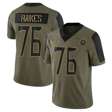 Men's Isaiah Raikes Tennessee Titans Nike Limited 2021 Salute To Service Jersey - Olive