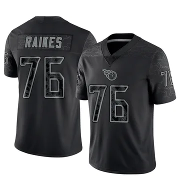 Men's Isaiah Raikes Tennessee Titans Nike Limited Reflective Jersey - Black