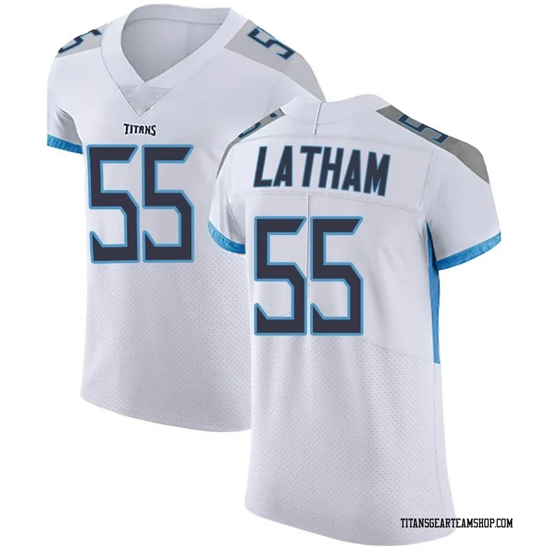 Men's JC Latham Tennessee Titans Nike Elite Vapor Untouchable Jersey - White