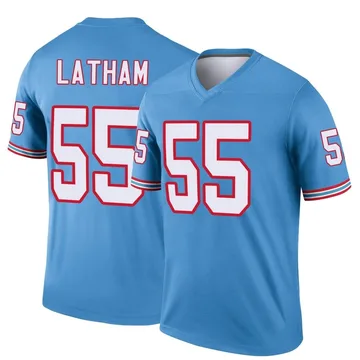 Men's JC Latham Tennessee Titans Nike Legend Oilers Throwback Jersey - Light Blue