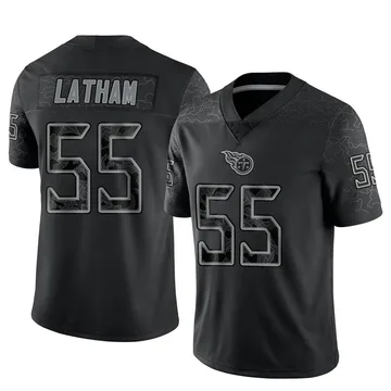 Men's JC Latham Tennessee Titans Nike Limited Reflective Jersey - Black
