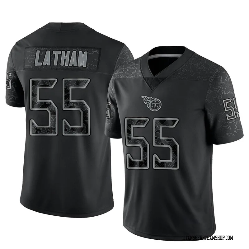 Men's JC Latham Tennessee Titans Nike Limited Reflective Jersey - Black
