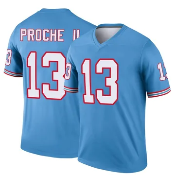 Men's James Proche II Tennessee Titans Nike Legend Oilers Throwback Jersey - Light Blue