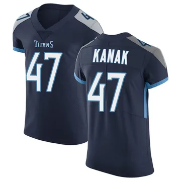 Men's Jaren Kanak Tennessee Titans Nike Elite Vapor Untouchable Jersey - Navy
