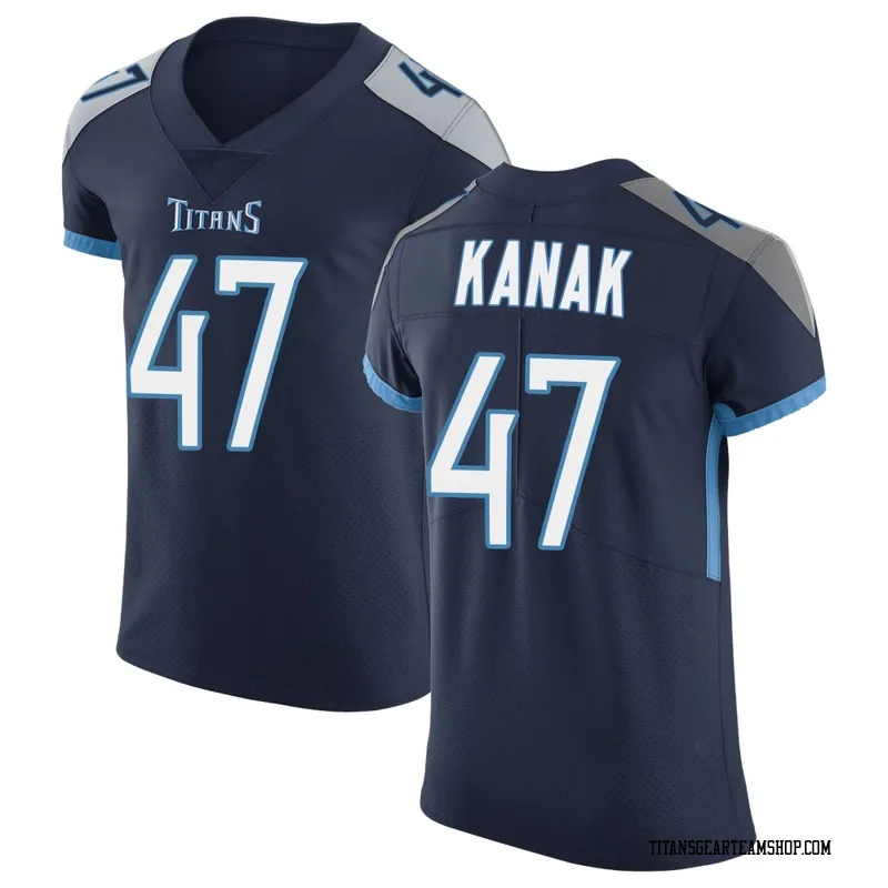 Men's Jaren Kanak Tennessee Titans Nike Elite Vapor Untouchable Jersey - Navy