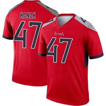 Men's Jaren Kanak Tennessee Titans Nike Legend Inverted Jersey - Red