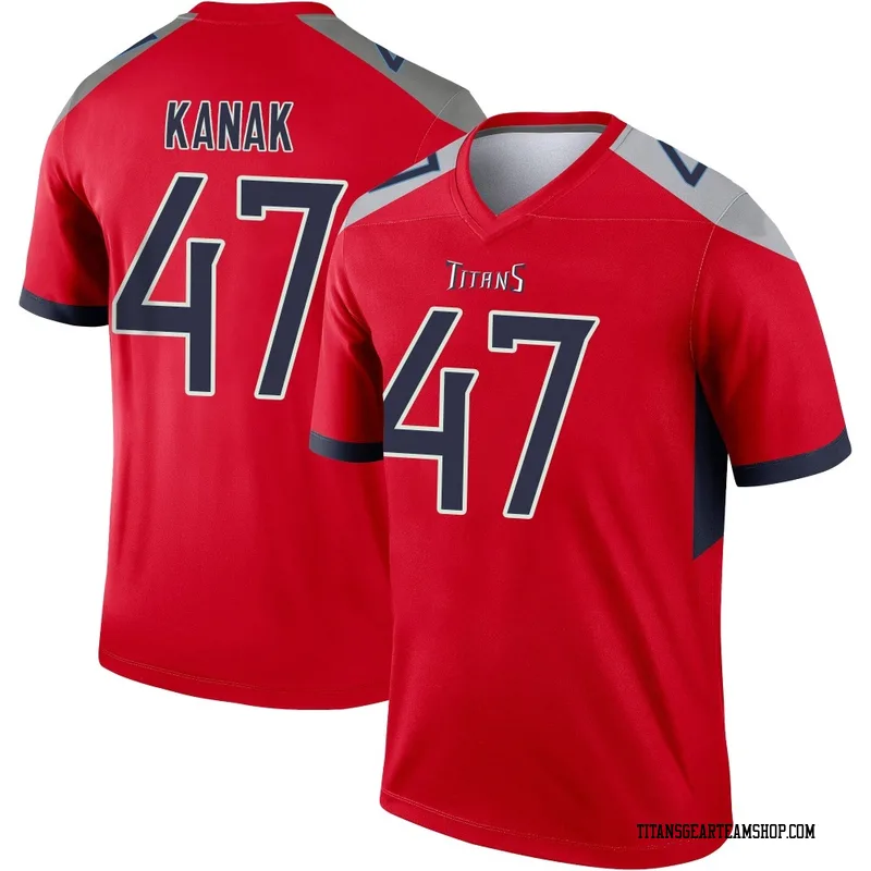 Men's Jaren Kanak Tennessee Titans Nike Legend Inverted Jersey - Red