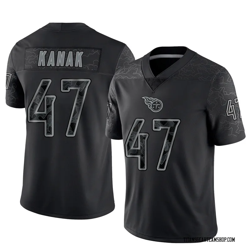 Men's Jaren Kanak Tennessee Titans Nike Limited Reflective Jersey - Black