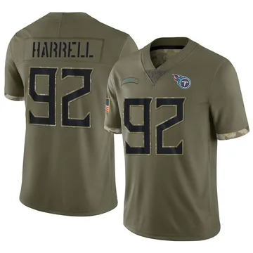 Men's Jaylen Harrell Tennessee Titans Nike Limited 2022 Salute To Service Jersey - Olive