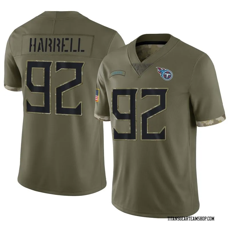 Men's Jaylen Harrell Tennessee Titans Nike Limited 2022 Salute To Service Jersey - Olive
