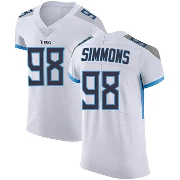 Men's Jeffery Simmons Tennessee Titans Nike Elite Vapor Untouchable Jersey - White