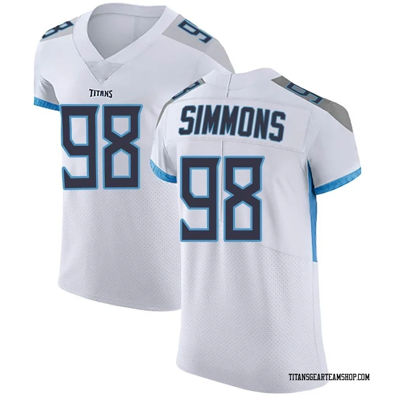 Men's Jeffery Simmons Tennessee Titans Nike Elite Vapor Untouchable Jersey - White