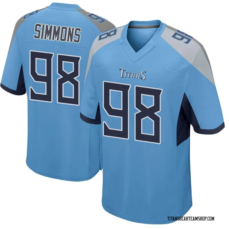 Men's Jeffery Simmons Tennessee Titans Nike Game Jersey - Light Blue