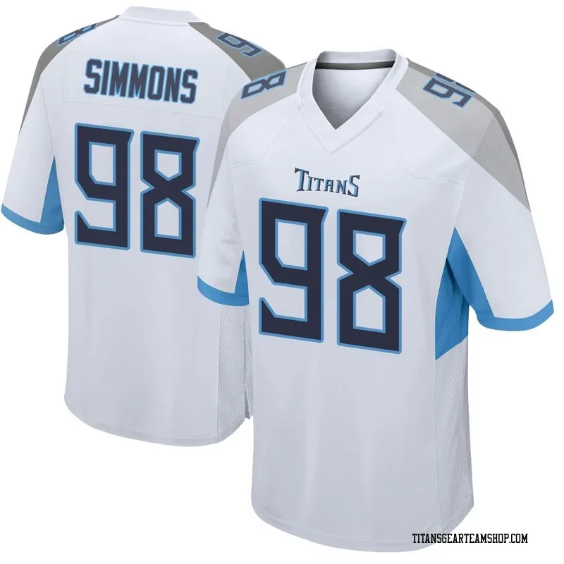 Men's Jeffery Simmons Tennessee Titans Nike Game Jersey - White