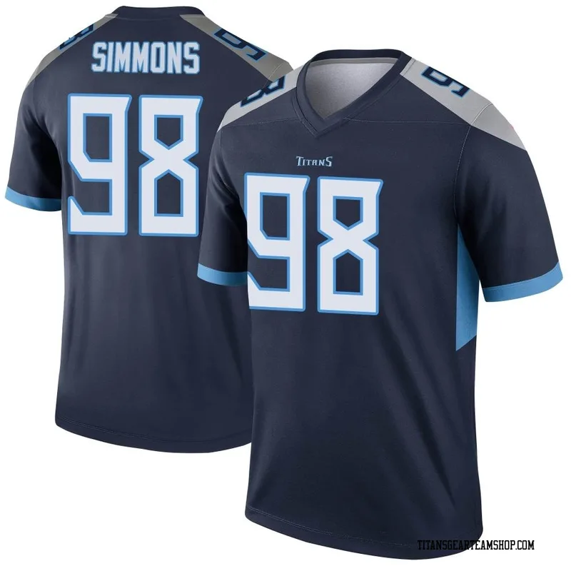 Men's Jeffery Simmons Tennessee Titans Nike Legend Jersey - Navy