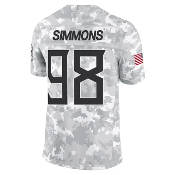 Men's Jeffery Simmons Tennessee Titans Nike Limited 2024 Salute to Service Jersey - Arctic Camo