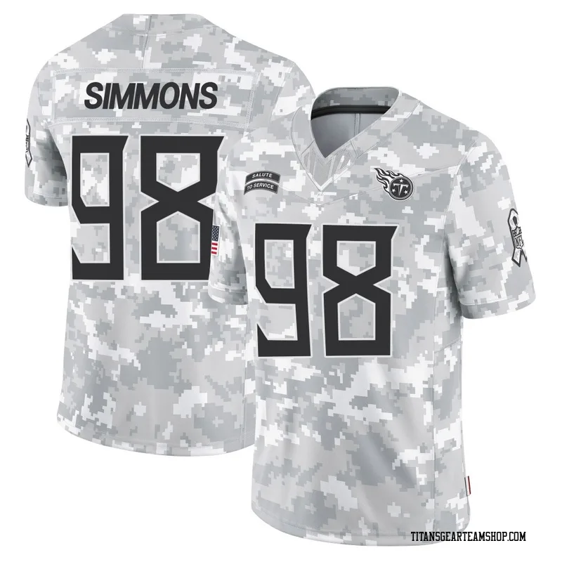 Men's Jeffery Simmons Tennessee Titans Nike Limited 2024 Salute to Service Jersey - Arctic Camo