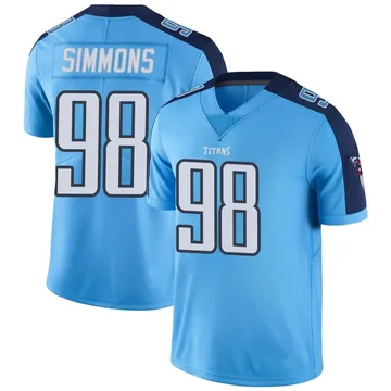 Men's Jeffery Simmons Tennessee Titans Nike Limited Color Rush Jersey - Light Blue