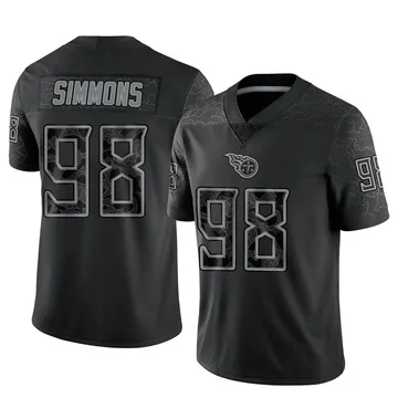 Men's Jeffery Simmons Tennessee Titans Nike Limited Reflective Jersey - Black