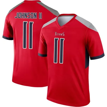 Men's Jermaine Johnson II Tennessee Titans Nike Legend Inverted Jersey - Red