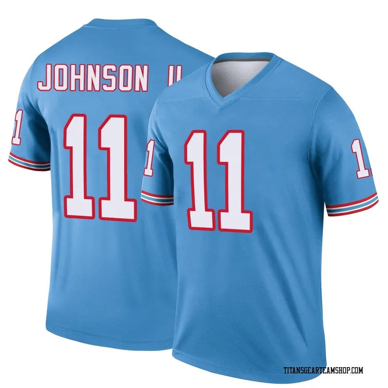 Men's Jermaine Johnson II Tennessee Titans Nike Legend Oilers Throwback Jersey - Light Blue