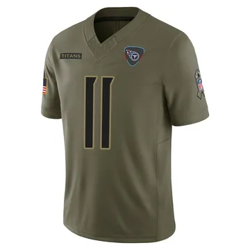 Men's Jermaine Johnson II Tennessee Titans Nike Limited 2025 Salute to Service Jersey - Olive