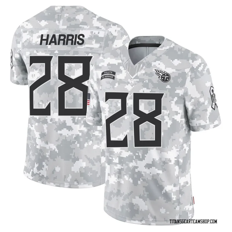 Men's Jermari Harris Tennessee Titans Nike Limited 2024 Salute to Service Jersey - Arctic Camo