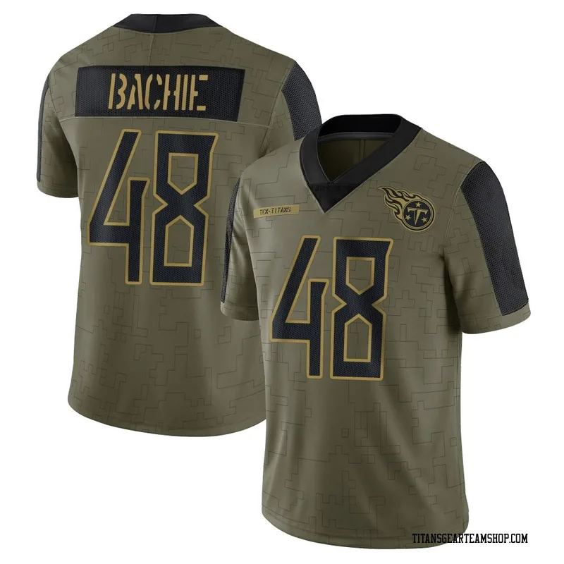 Men's Joe Bachie Tennessee Titans Nike Limited 2021 Salute To Service Jersey - Olive