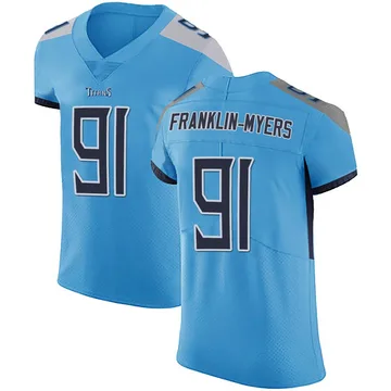 Men's John Franklin-Myers Tennessee Titans Nike Elite Team Color Vapor Untouchable Jersey - Light Blue