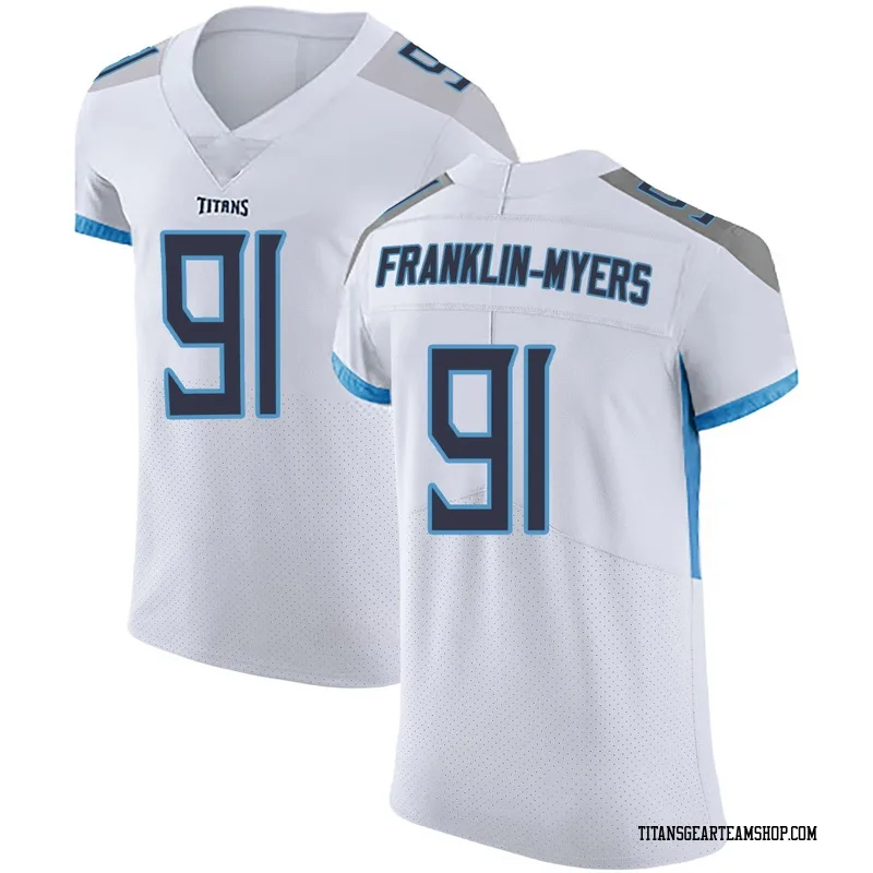 Men's John Franklin-Myers Tennessee Titans Nike Elite Vapor Untouchable Jersey - White