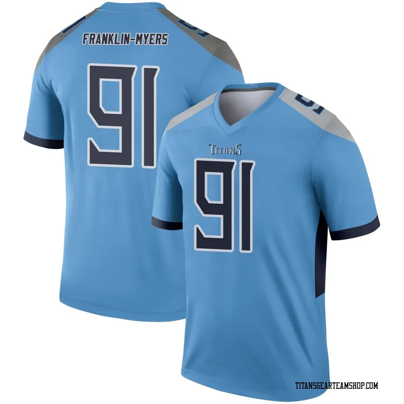 Men's John Franklin-Myers Tennessee Titans Nike Legend Jersey - Light Blue
