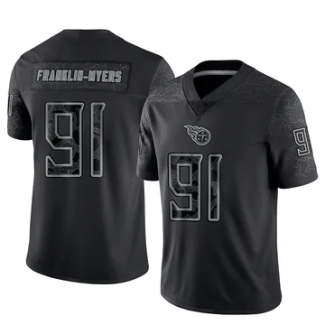 Men's John Franklin-Myers Tennessee Titans Nike Limited Reflective Jersey - Black